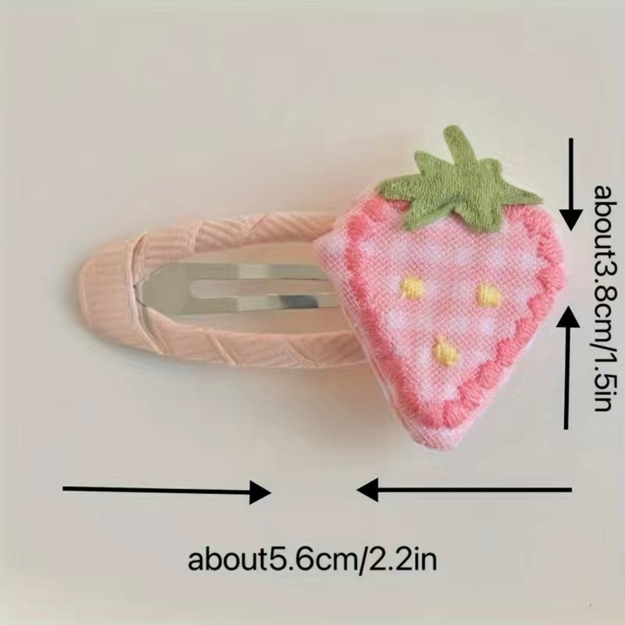 Strawberry Mini 2 Pack Clips - Pink Plaid