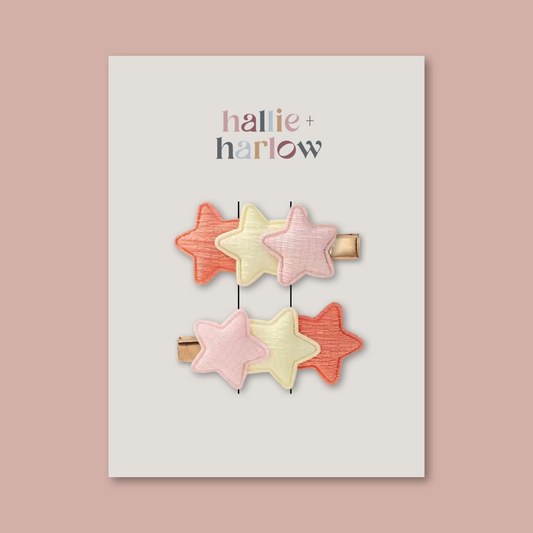 Stars Mini 2 Pack Clips - Tutti Frutti