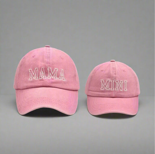 Mama + Mini - Matching Baseball Cap - Pink *1 available*